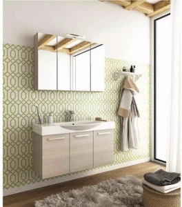 LEGNOBAGNO Тумба под умывальник из дерева подвесная с дверцами Urban