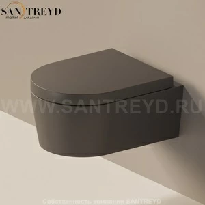 50647006 Подвесной унитаз настенный Черный Ceramica Flaminia Link Италия