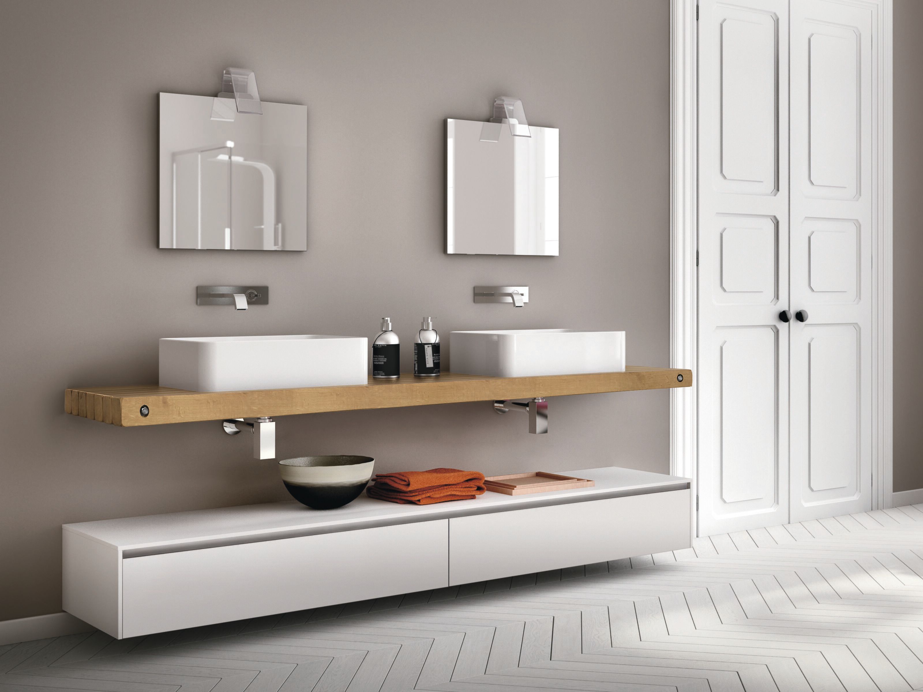 Двойной подвесной умывальник с ящиками Gruppo Geromin Change ARCH-00090649