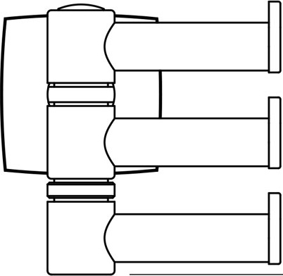 ESP 047 Крючок поворотный тройной FBS Esperado - Вид №1