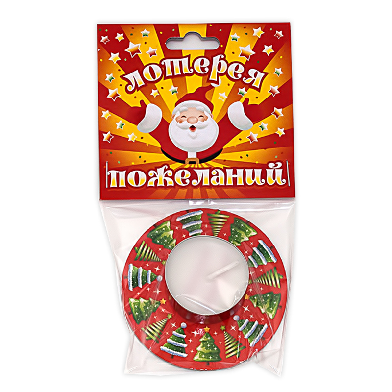 1633 Свеча "Лотерея желаний" 1.6 x 3.8 см 28 г Омский Свечной 