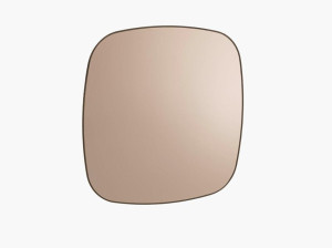 Квадратное деревянное зеркало с рамкой стены