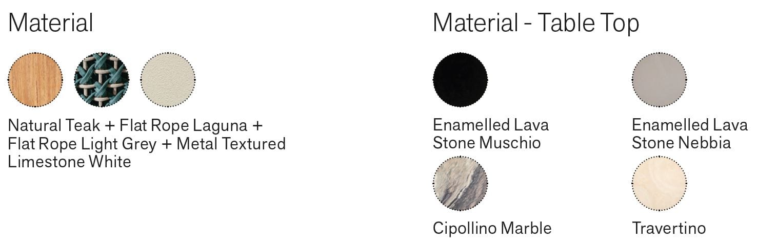 Круглый стол с мраморной столешницей Ethimo патио ARCH-00126950 - Вид №7