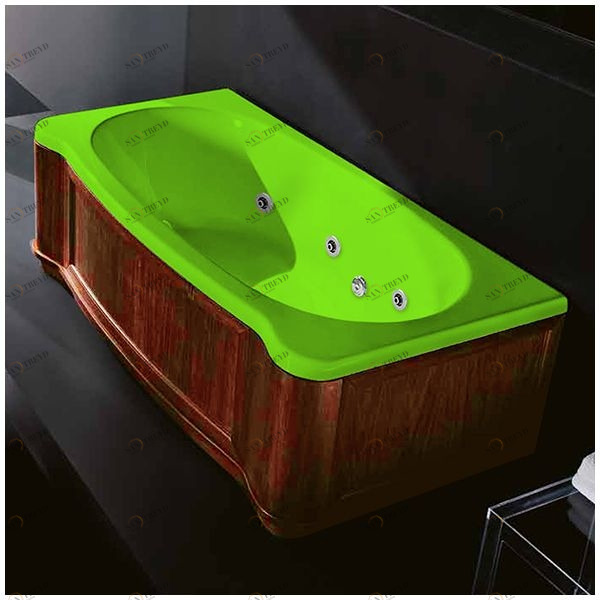 Ванна Gruppo treesse New Classic Young STX-V674B-SX-WO-S салатовая с гидромассажем и дезинфекцией прямоугольная левая деревянная панель орех STXV674BSXWOS