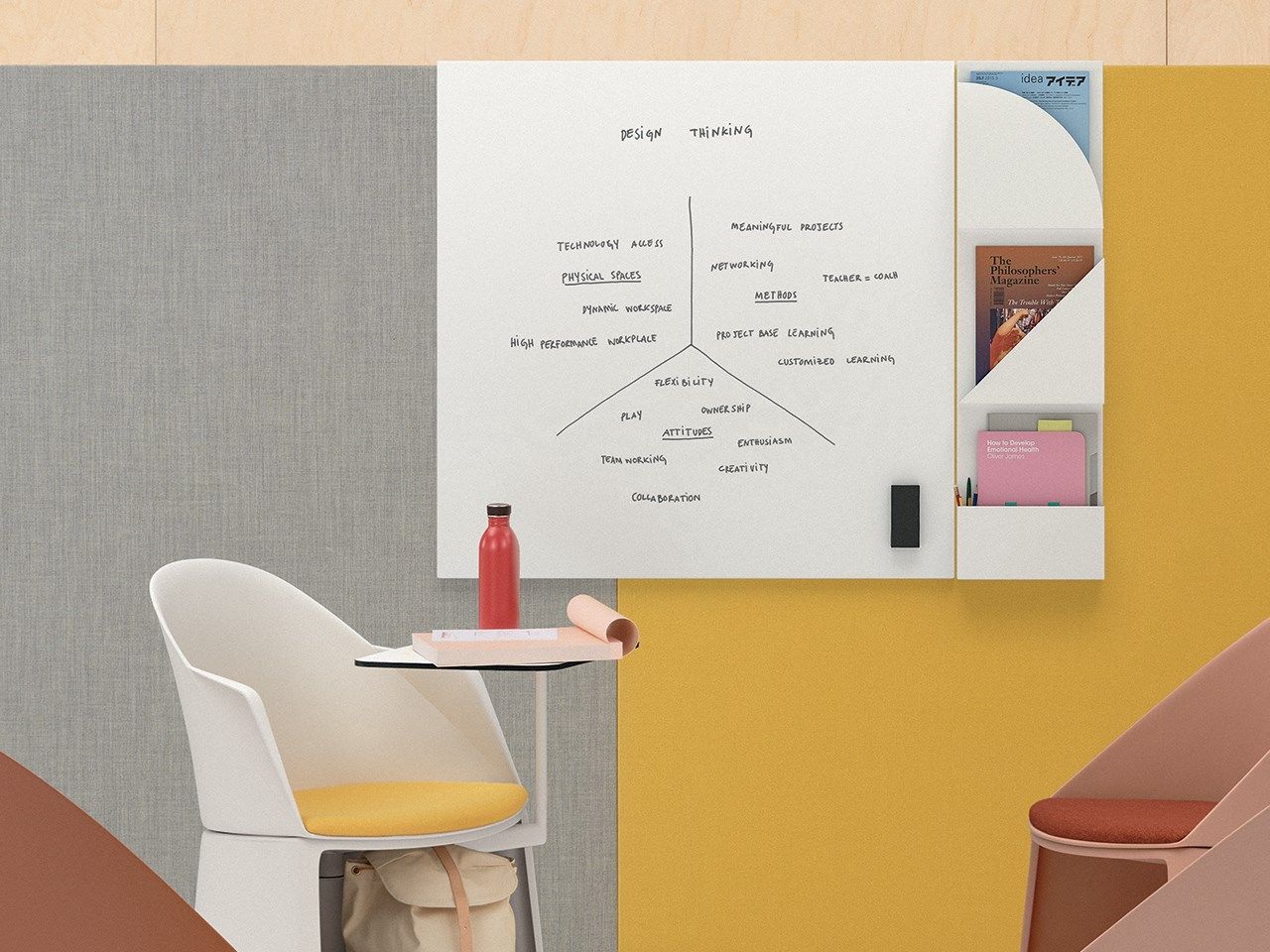 Офисная доска из листового металла Arper Paravan Mood ARCH-00125654