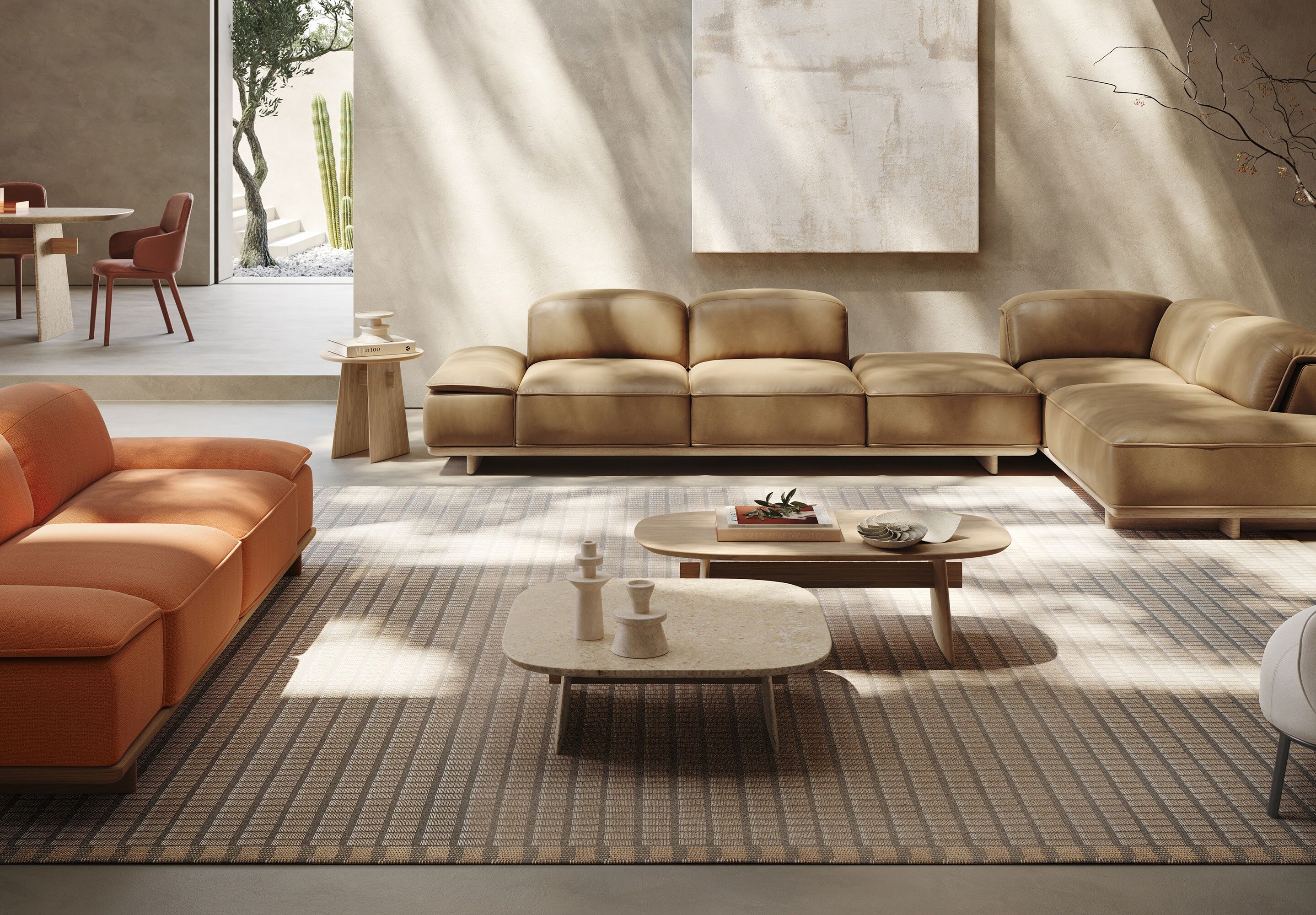 Ковер ручной работы из бумажной пряжи Natuzzi Italia PAPEL ARCH-00146698 - Вид №2