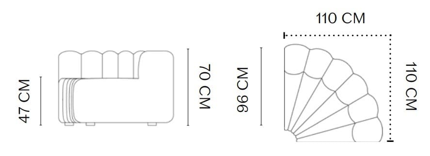 Угловое садовое кресло в Sunbrella® NORR11 Studio Outdoor ARCH-00084371 - Вид №2