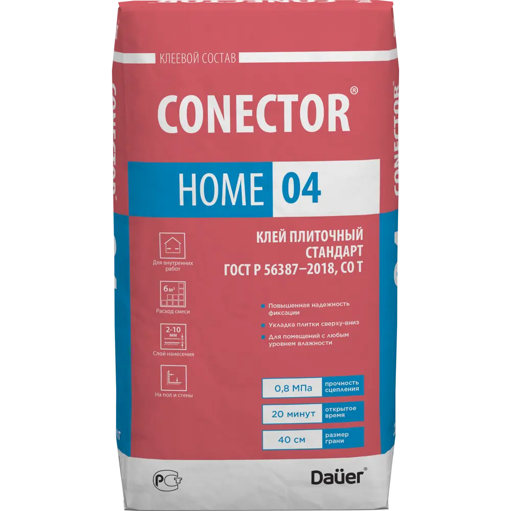 Клей для плитки Daüer Conector Home 04 25 кг Dauer STLM-2115825