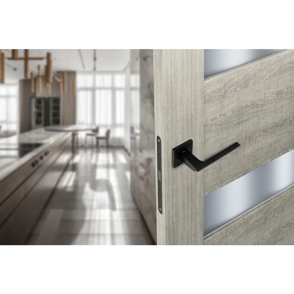 Дверные ручки EDSON EDS-121H-Q2 в элегантном черном исполнении 85170396 STLM-0059392 - Вид №6