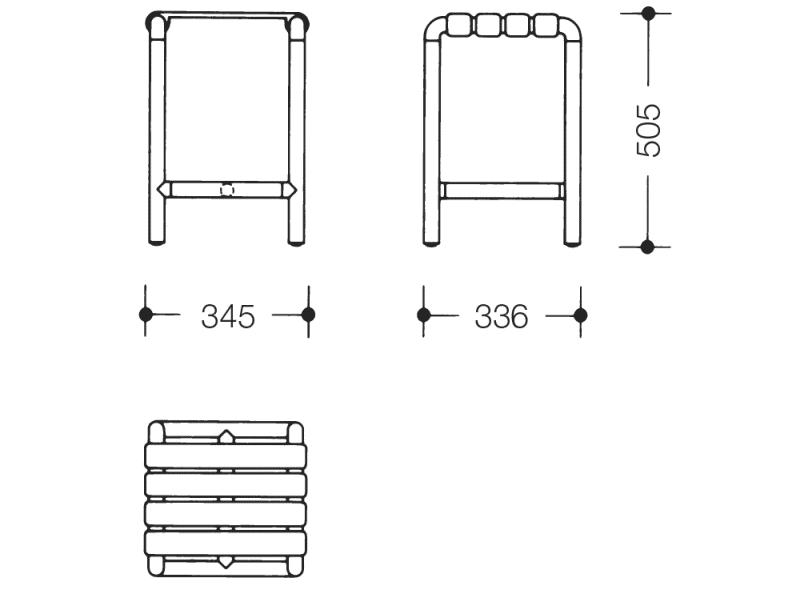 801.51D300 табуретка HEWI HEWI active+  - Вид №1