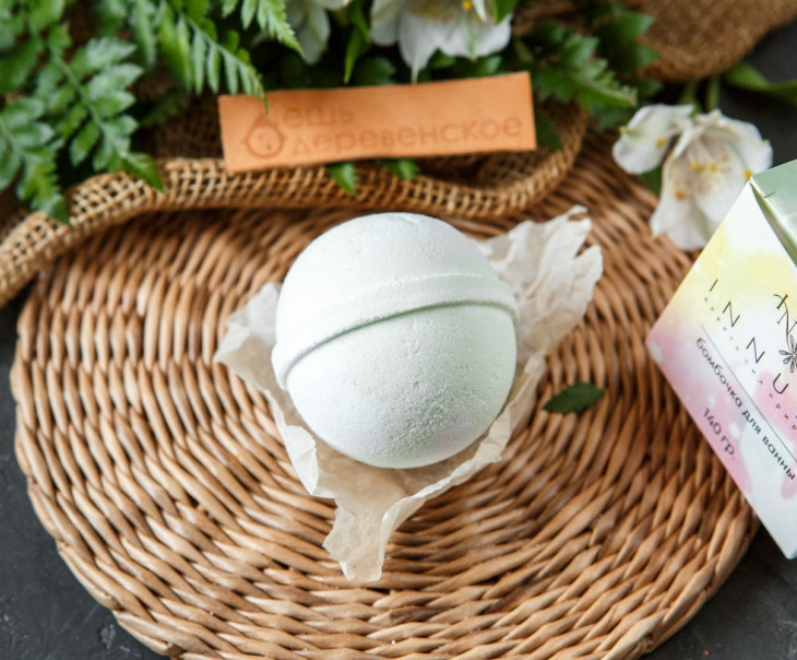 6160 Бомбочка для ванны "Зеленый чай" Вкусляндия 