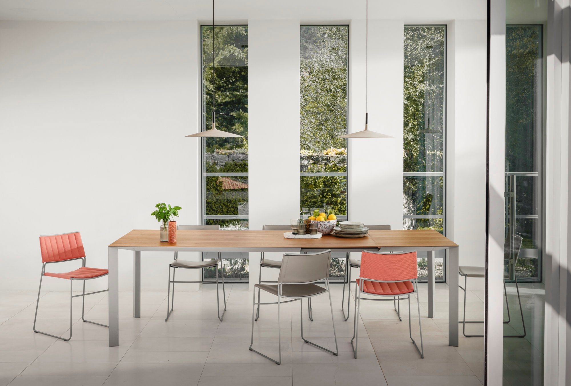 Прямоугольный выдвижной стол из шпона Midj AKASHI ARCH-00097636 - Вид №1