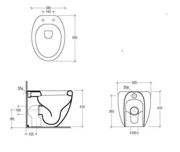 Напольный керамический туалет GSG Ceramic Design ARCH-00014841 - Вид №3
