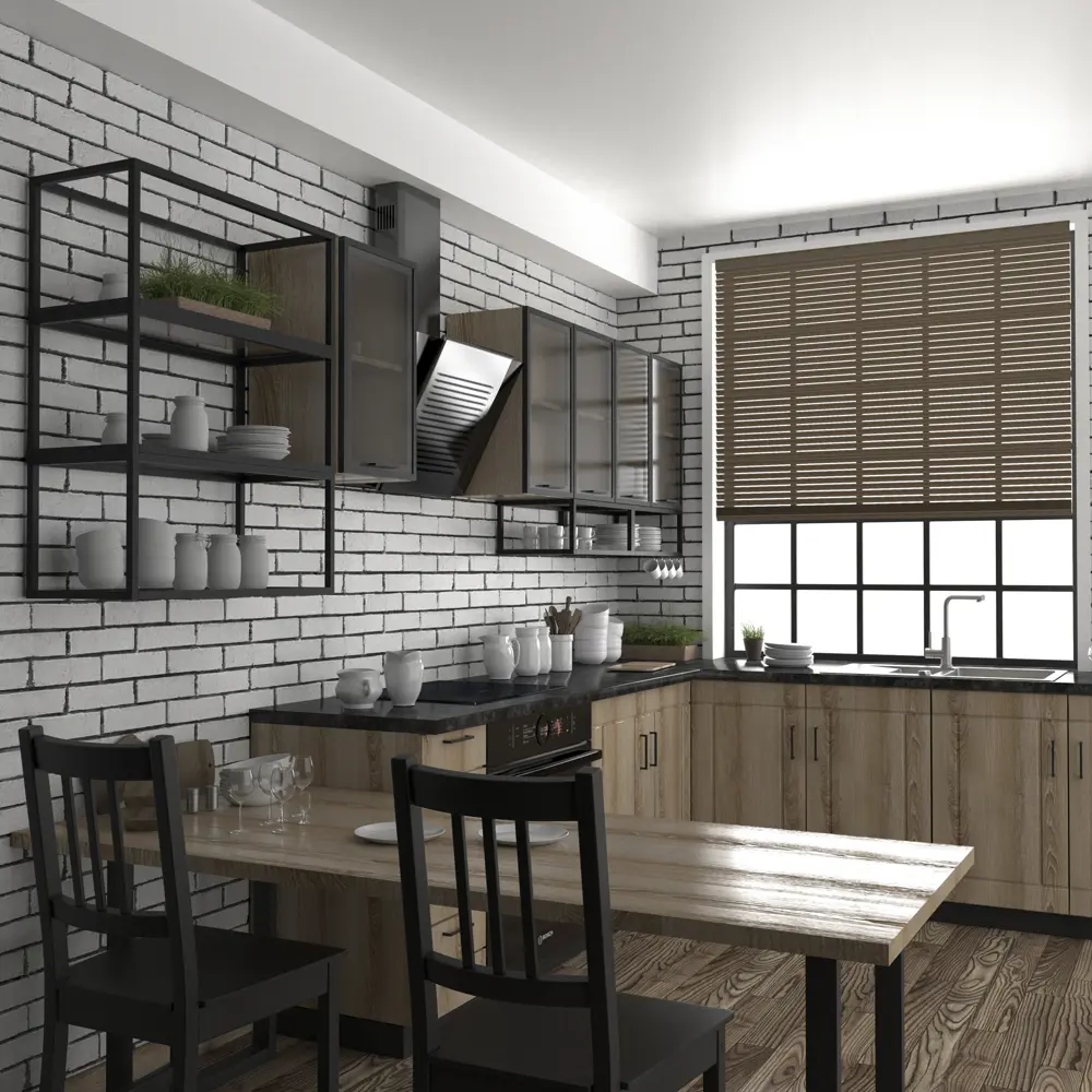 Полка-каркас для кухни 35х35х80 см, алюминий/стекло DELINIA STLM-2149857 - Вид №6