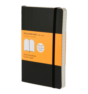 099581 Блокнот "Classic Soft Ruled" Pocket, 96 листов, в линейку, черный Moleskine