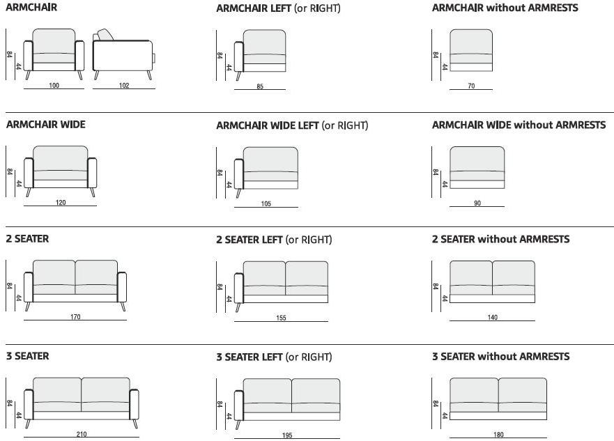 Sits 3-х местный тканевый диван Ronja sun-id-1430158 - Вид №1