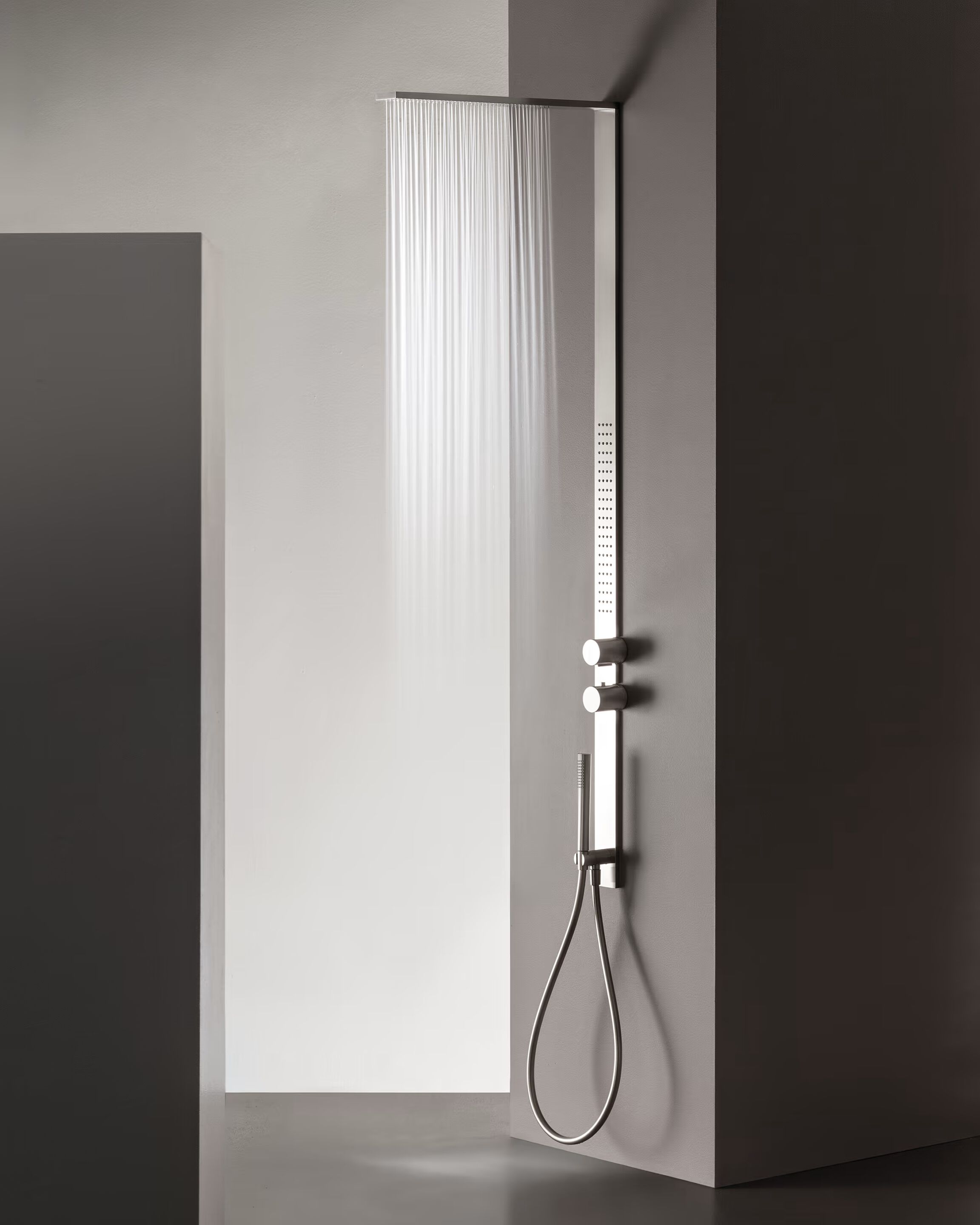 Настенная душевая колонка из нержавеющей стали с душем Fantini Rubinetti MILANOSLIM ARCH-00022659 - Вид №1