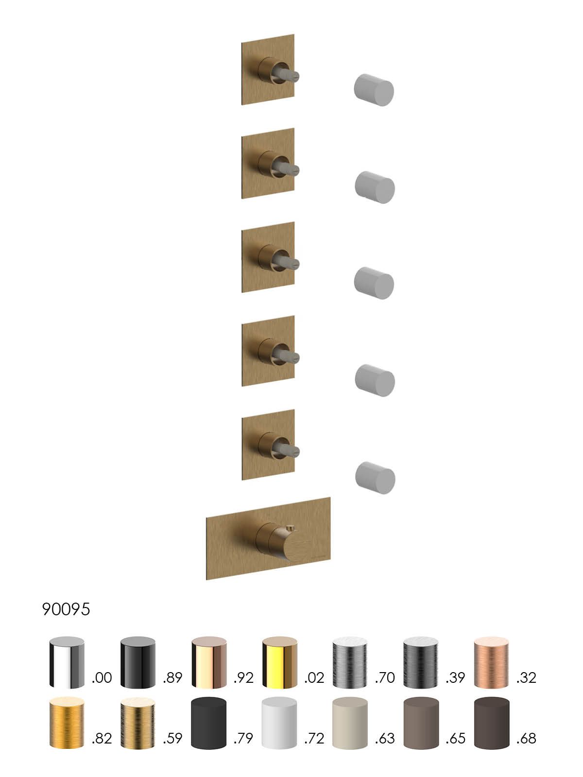Термостатический смеситель для душа с 6 отверстиями Rubinetterie Frattini отдельная эстетика ARCH-00121846 - Вид №4