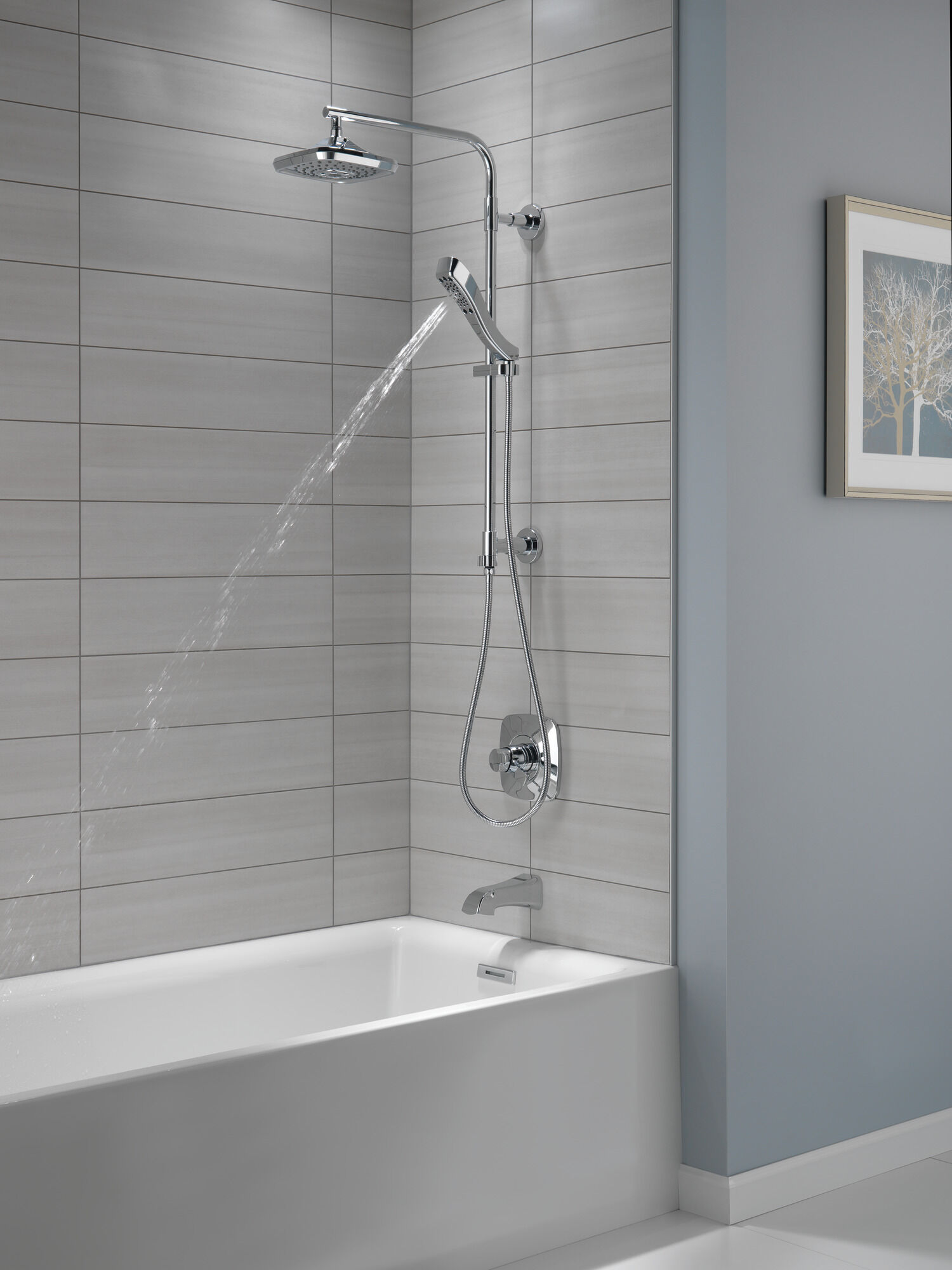 52690-RB H2Okinetic® 3-х позиционная душевая лейка Raincan Delta Faucet Universal Showering Венецианская бронза  - Вид №7