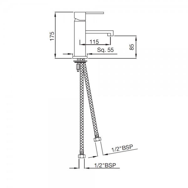 LEB-CHR-45011B Смеситель для раковины Artize Le Blanc Хром  - Вид №1