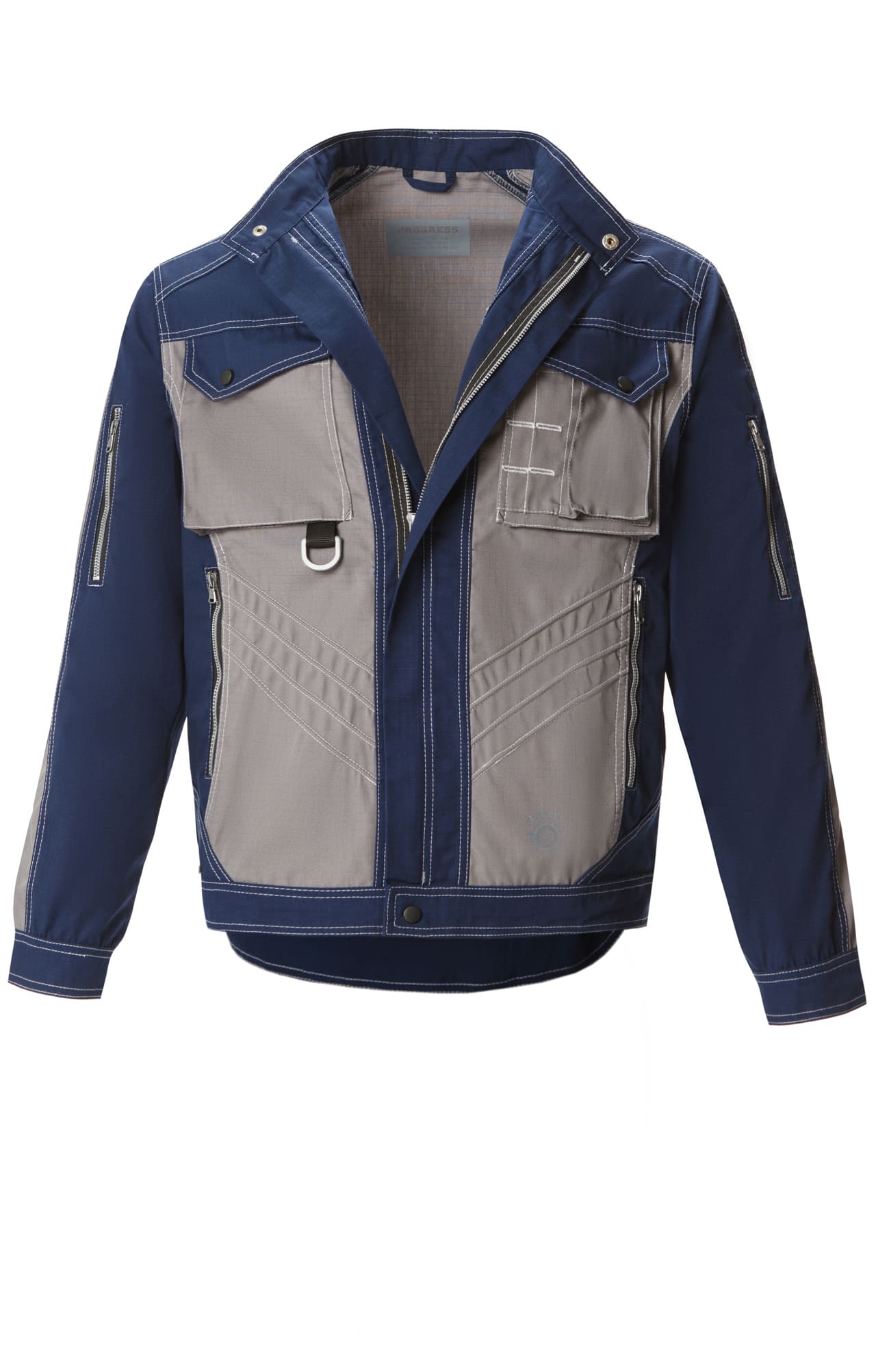 68840 Костюм "Прогресс" темно-синий с серым  Летняя спецодежда  размер 60-62/182-188  - Вид №2