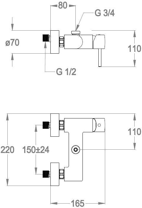 Fir Italia Смеситель для душа из хромированной латуни Cleo 84 8454060 - Вид №1