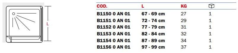 INDA® Душевая кабина стеклянная с распашной дверцей Praia design sun-id-1449853 - Вид №2
