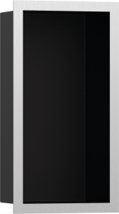 56095800 XtraStoris Individual Стеновая ниша Matt Black с дизайнерской рамкой 300/150/100 Hansgrohe