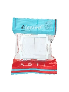 ASTI Выключатель проходной двойной белый механизм