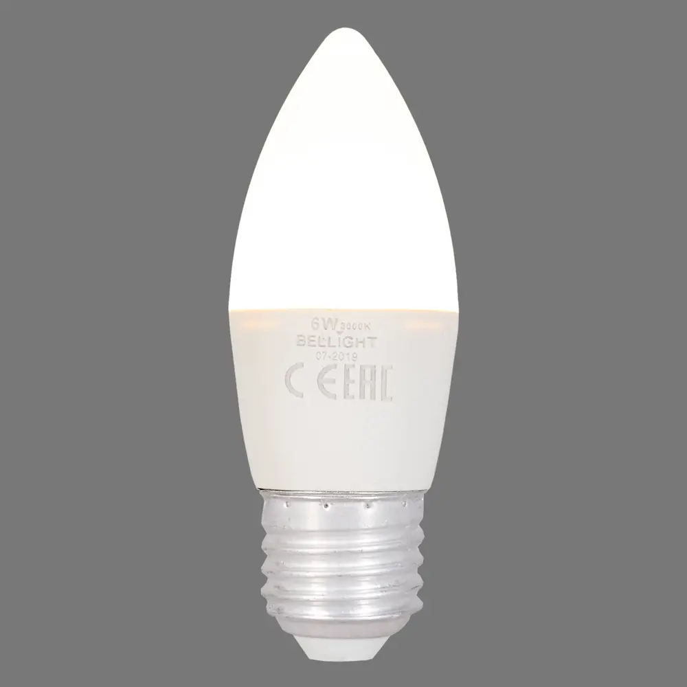 Лампа светодиодная Bellight E27 220-240 В 6 Вт свеча 480 лм, тёплый белый свет 82168006 STLM-2103996  - Вид №2