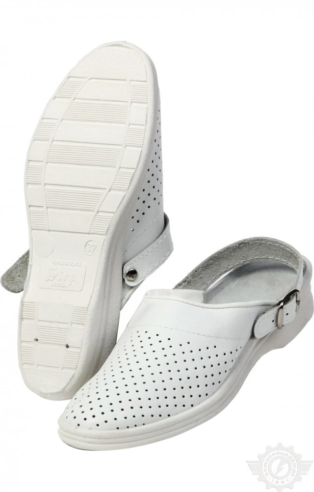 61812 Туфли Сабо женские белые  Медицинская обувь размер 37 Спецодежда 