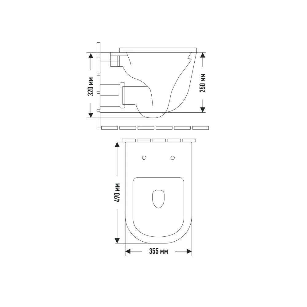 Подвесной унитаз Nova безободковый Santreyd STLM-2063048 - Вид №4