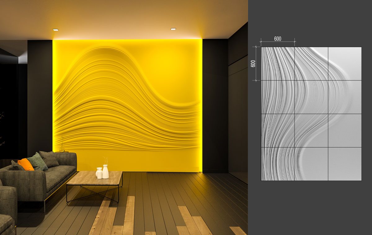 B-19 BIG WAVE LAB.Space Барельеф B-19-1 - Вид №1