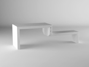 Реконструированный каменный стол для общественных мест