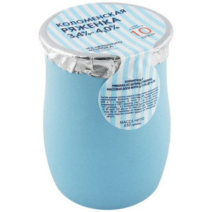 Ряженка Коломенская 3,4%-4,0% Коломенское молоко 450 г БЗМЖ