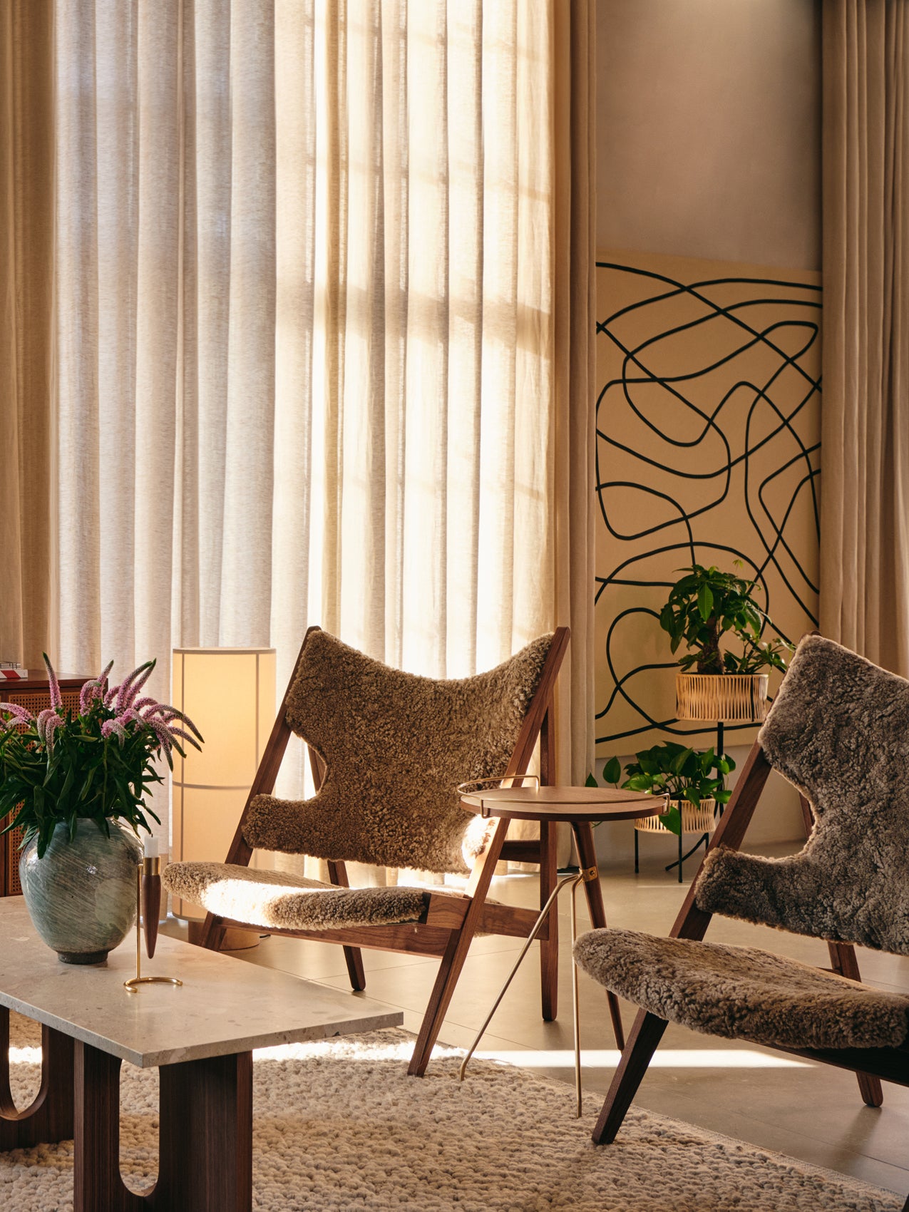 5709262049165 Стул для вязания, Обивка из овчины LuceLight  - Вид №12