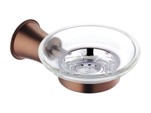 Настенная мыльница из латуни и стекла