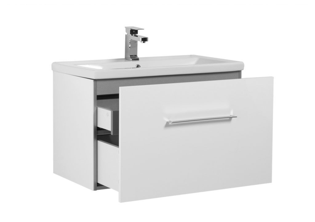 Тумба с раковиной Aquanet Порто 80 белый 0019573100183660 - Вид №1