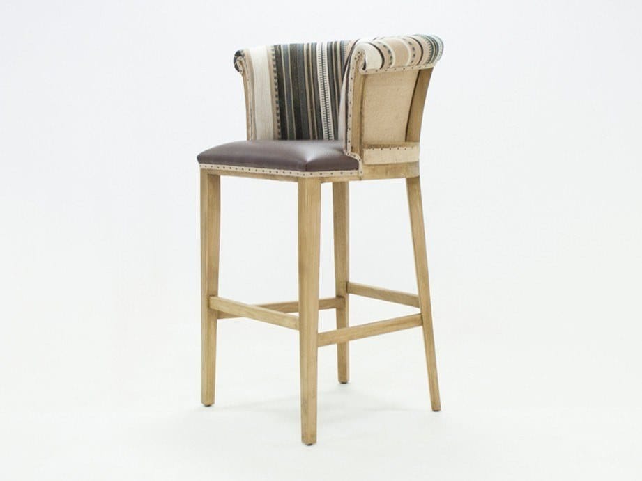 Высокий тканевый табурет с подставкой для ног со спинкой CREARTE COLLECTIONS Casino Essence ARCH-00065358 - Вид №12