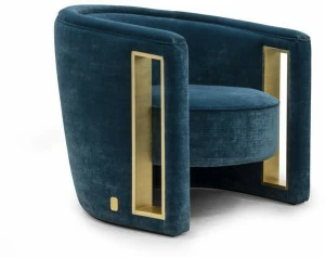 Formitalia Мягкое бархатное кресло с подлокотниками Rachele