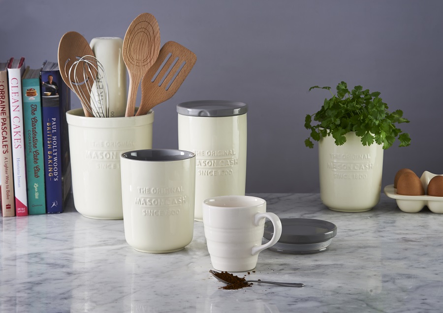 Банка с крышкой 20 см серая Innovative Kitchen MASON CASH  00-3871156 Серый  - Вид №6