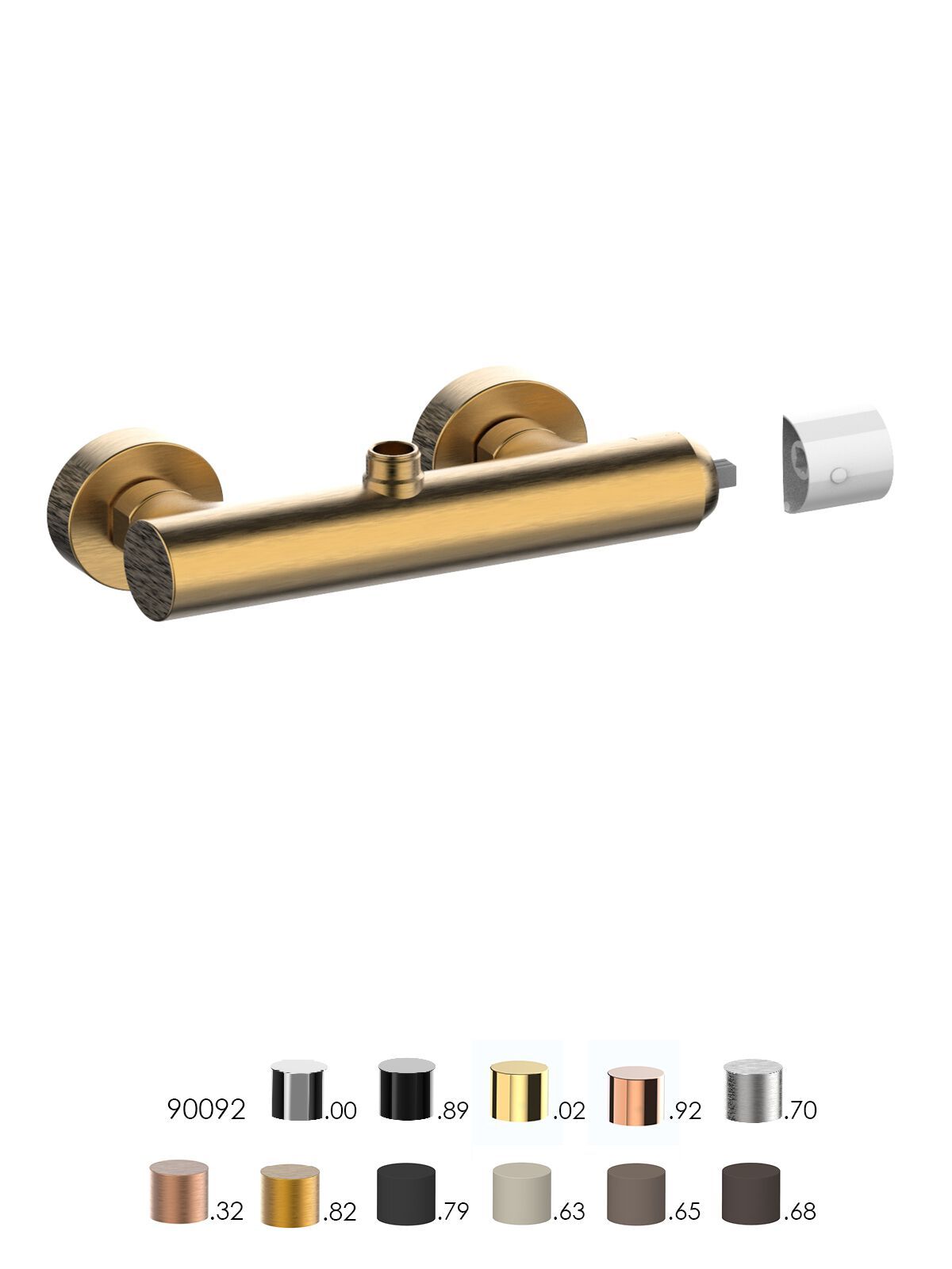 Внешний однорычажный смеситель для душа с 2 отверстиями Rubinetterie Frattini Narciso S ARCH-00122493 - Вид №11