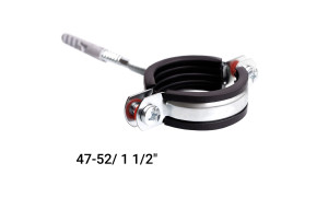 91147374 Хомут для труб с EPDM уплотнителем 1 1/2" ø47-52 мм с гайкой М8 130780 STLM-0500568 UWS