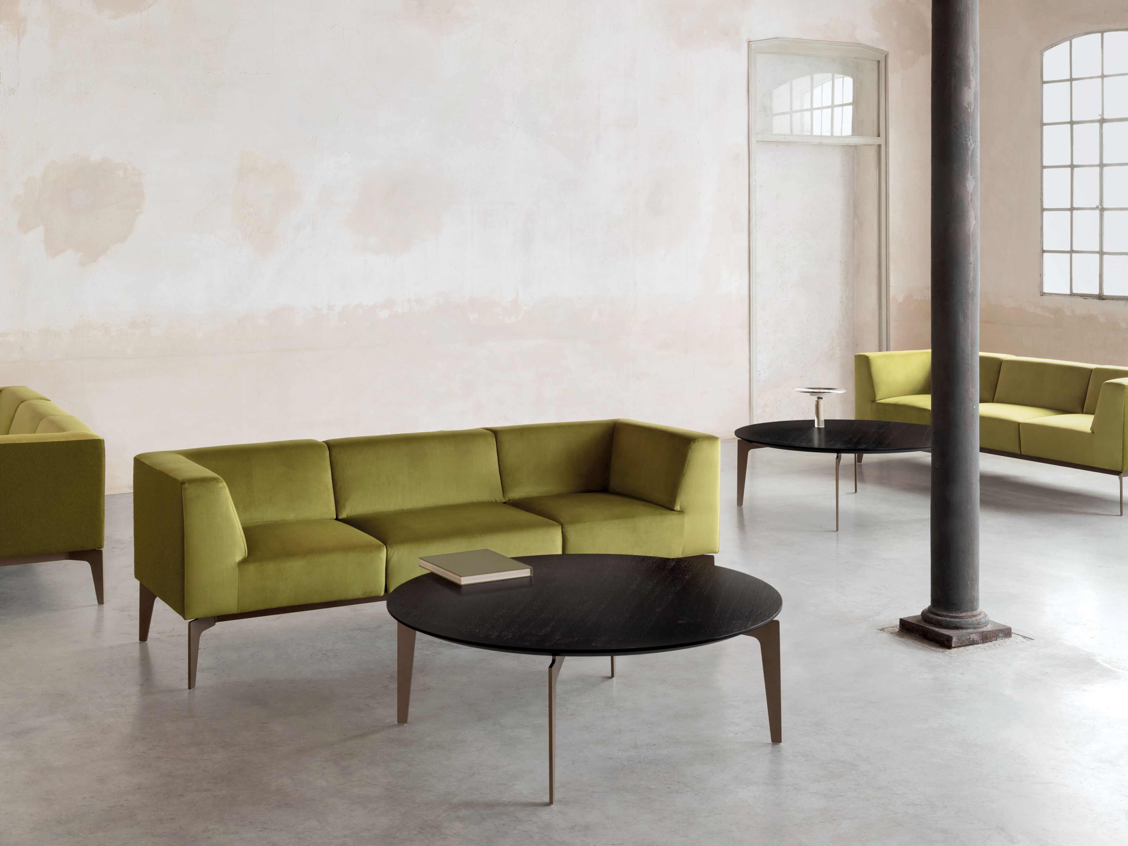 Деревянный шпон низкий круглый журнальный столик Riccardo Rivoli Modula ARCH-00098643 - Вид №2