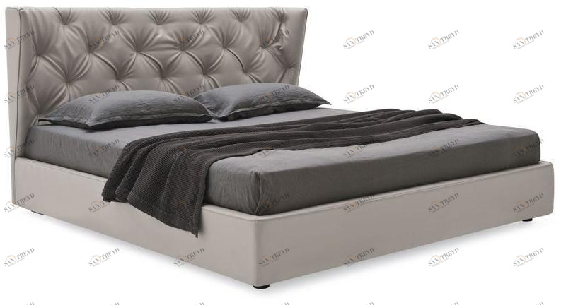 Calligaris Двуспальная кровать в коже  Cs/6049-xg 