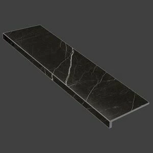 Граните Ступень София черный структурированная 1200x320