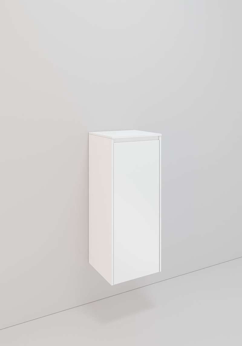 60157 Lc 157 Боковой Шкаф 350 Низкий H838, Теплый Белый Мат Noro  Белый 