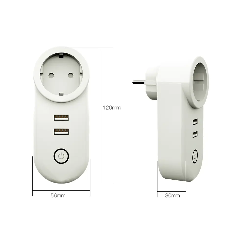 Умная розетка Wi-Fi Moes Smart Socket ZP-LZ-EU2U 87506368 STLM-2103191 Santreyd 