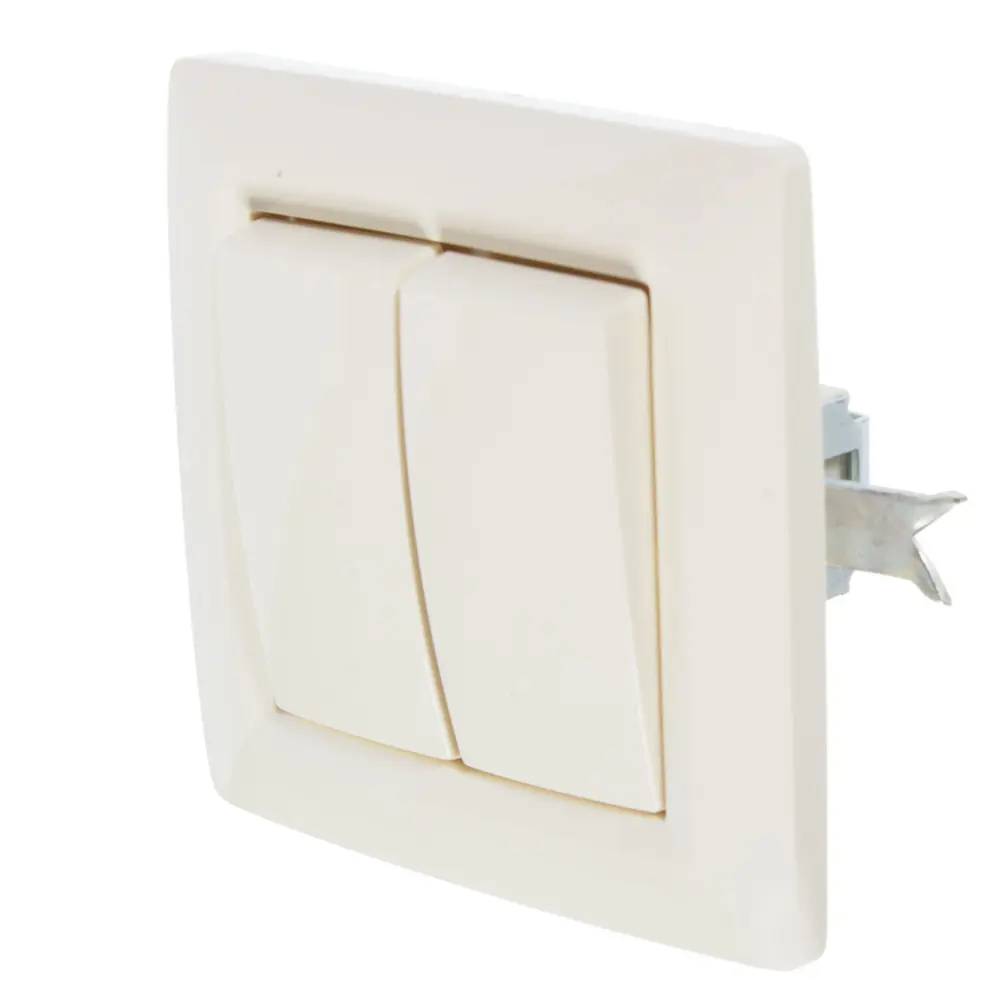 Выключатель встраиваемый Reone 2 клавиши, цвет слоновая кость STLM-2015846 - Вид №1