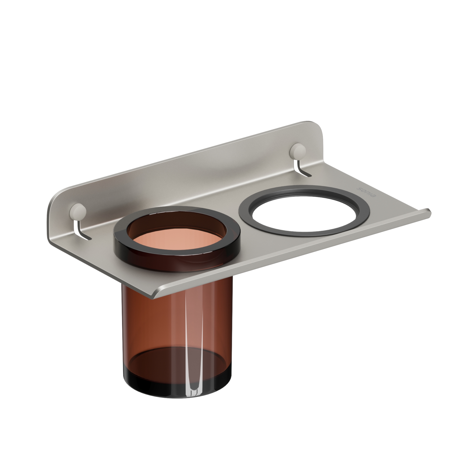 185610 Держатель для стакана и фена 24 см цвет Серый Sonia QUICK Испания